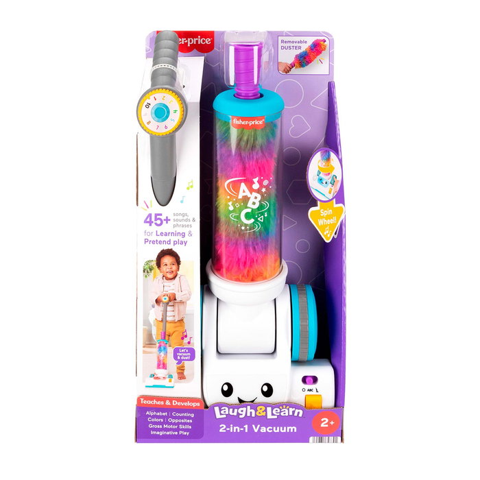 Fisher-Price Ma Première Aspiratrice Rire et Apprends 2-en-1 - Jouet Électronique Éducatif avec Sons et Lumières - 4 Langues (Anglais, Français, Italien, Portugais) - JMM34 Fisher-Price Ma Première Aspiratrice Rire et Apprends 2-en-1 - Jouet Électronique Éducatif avec Sons et Lumières - 4 Langues (Anglais, Français, Italien, Portugais) - JMM34