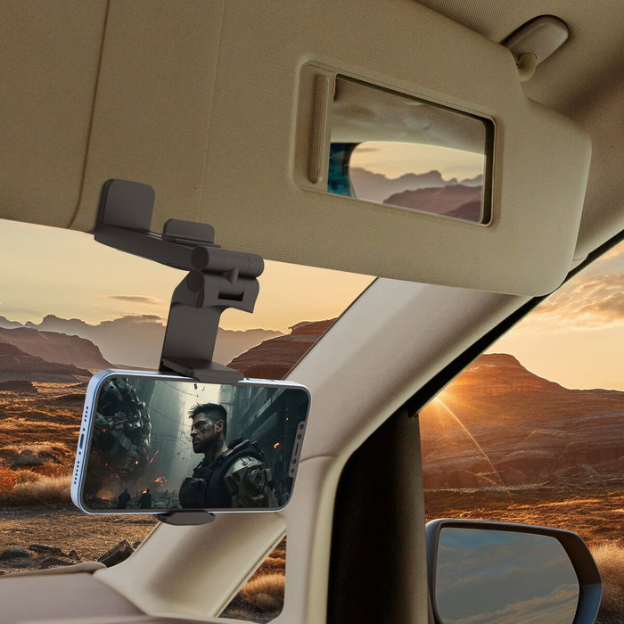 Support avec Pince pour Téléphone Portable à Plusieurs Positions Muvit MCCHL0009 Noir Plastique