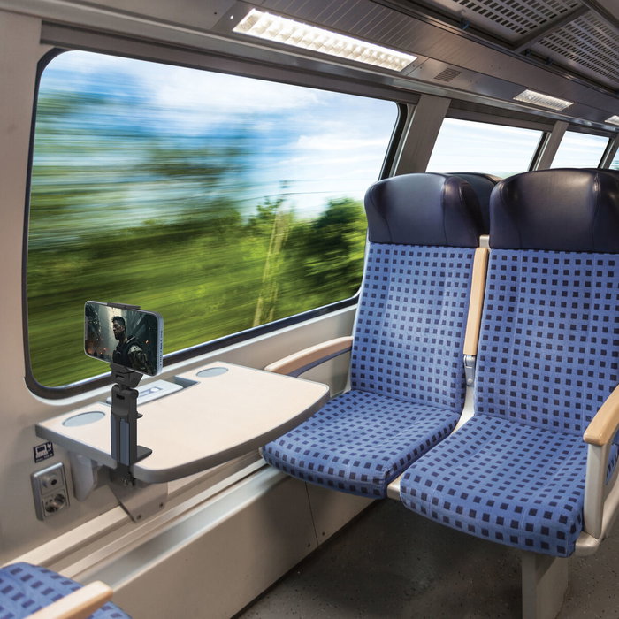 Support avec Pince pour Téléphone Portable à Plusieurs Positions Muvit MCCHL0009 Noir Plastique