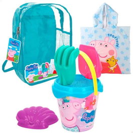Color Baby Set Sac à Dos Cube Peppa Pig avec 7 Accessoires et Poncho