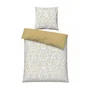 Parure de lit 1 housse de couette 140 x 200 cm + 1 taie d'oreiller 60 x 60 cm Moutarde, 100% coton renforcé