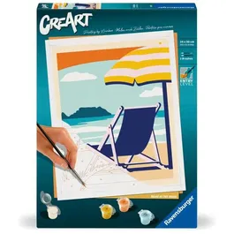 Ravensburger 23897 Peinture par numéros CreArt Relax at the Beach - 24x30 cm - Pour adultes - À partir de 12 ans