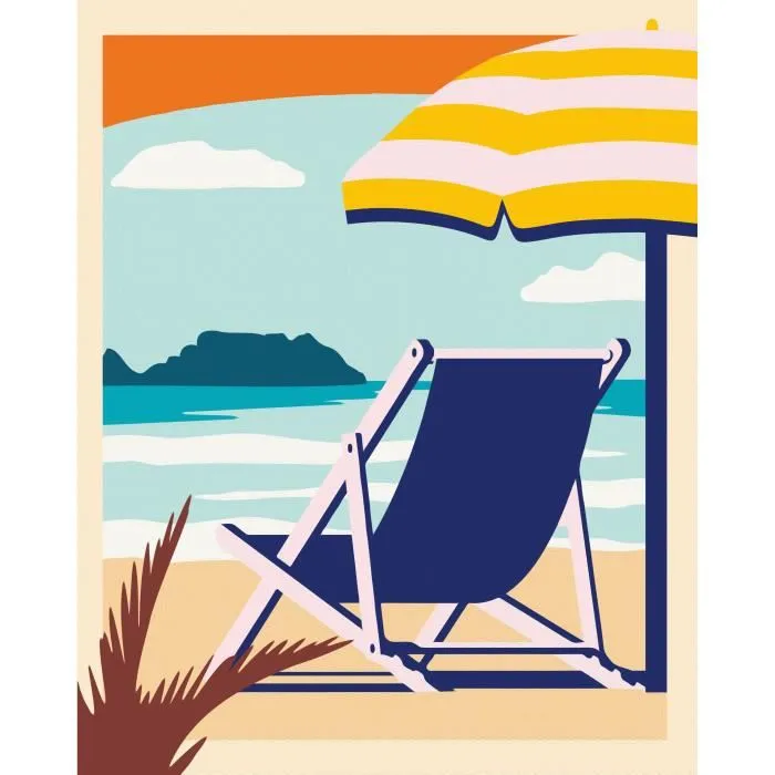 Ravensburger 23897 Peinture par numéros CreArt Relax at the Beach - 24x30 cm - Pour adultes - À partir de 12 ans