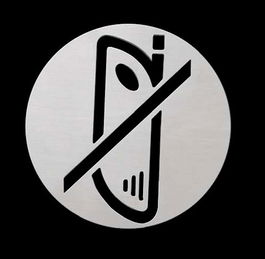 INGADESA Pictogramme "No Moviles" Inox Mate 90x3mm