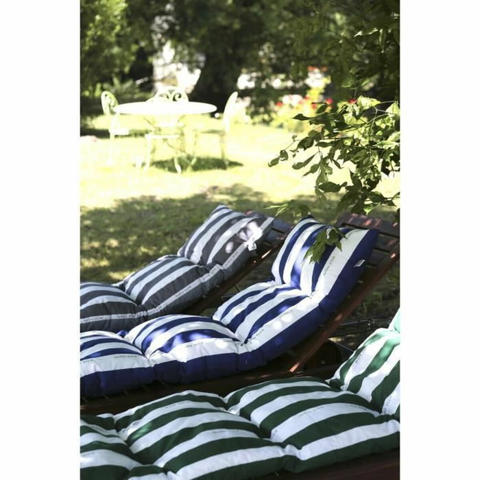 Jardin Prive Coussin pour chaise longue Flocons Cancale Jp Vert 180 x 56 x 10 cm