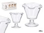 Vivalto Coupe à glace Ondes en verre transparent 240 ml 10,5 x 11,5 x 10,5 cm (Set de 24)