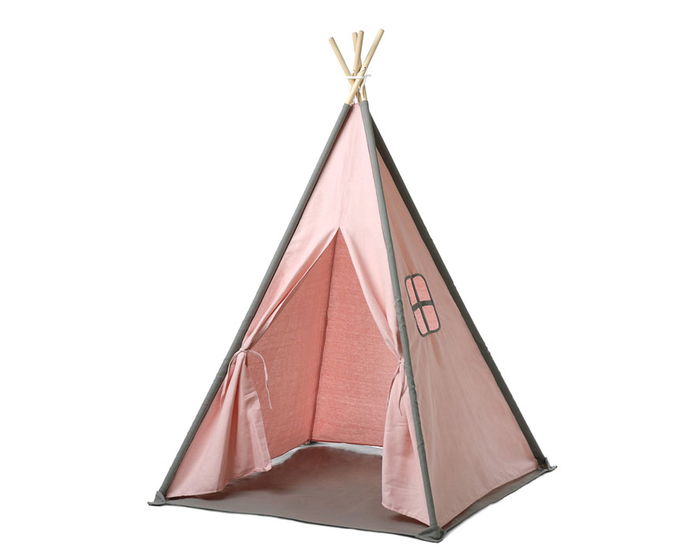 KioKids Tipi enfant rose - Tente de jeu et de repos lavable 35% polyester/65% coton - À partir de 0 mois - Avec porte et fenêtre - Facile à monter KioKids Tipi enfant rose - Tente de jeu et de repos lavable 35% polyester/65% coton - À partir de 0 mois - Avec porte et fenêtre - Facile à monter