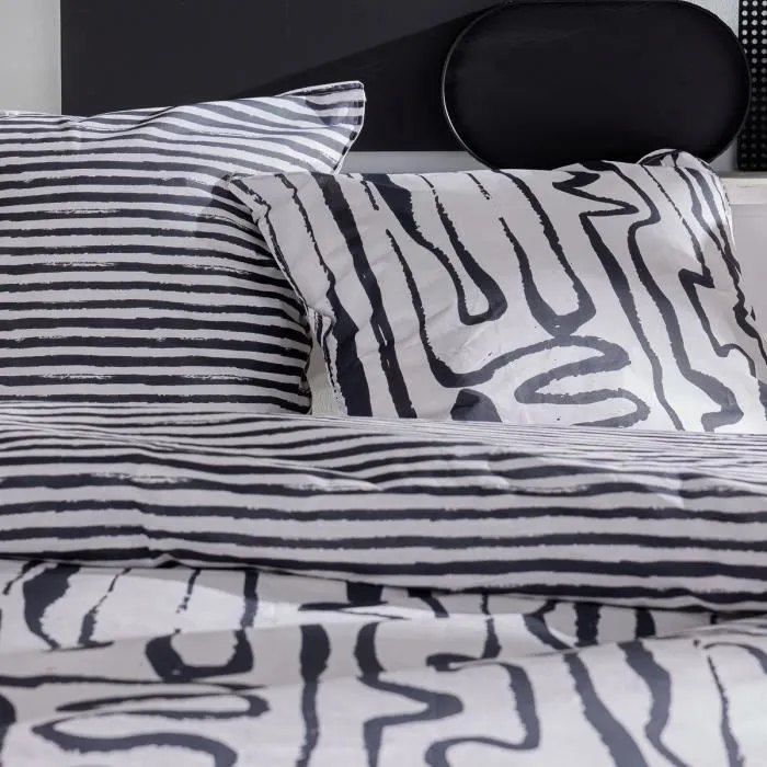 Today Parure de couette Sunshine 17.31 220x240 cm 2 personnes imprimée en coton 57 fils avec housse et 2 taies d'oreiller