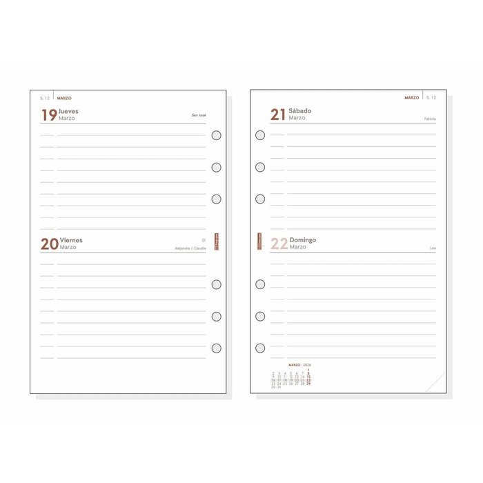 Finocam Recharge pour agenda OPEN R597 2026 11,7 x 18,1 cm