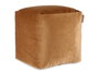 Giftdecor Puff Carré en Velours Beige 30x30 cm - Pouf en Polystyrène (Set de 4)