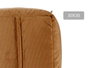 Giftdecor Puff Carré en Velours Beige 30x30 cm - Pouf en Polystyrène (Set de 4)
