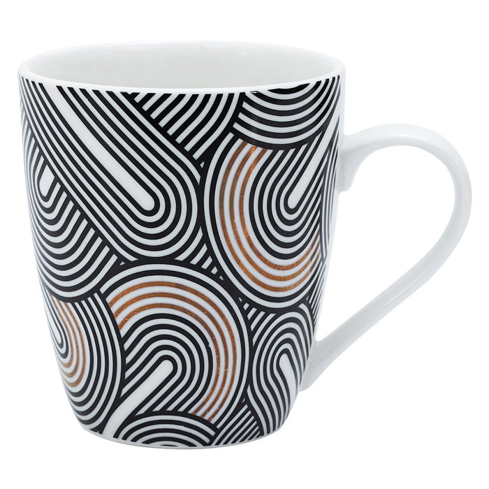 Home Deco Factory Mug Lounge 350 ml avec détails dorés Home Deco Factory Mug Lounge 350 ml avec détails dorés
