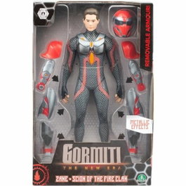 Gormiti Figurine articulée Scion avec armure Modèle Feu - 27 cm