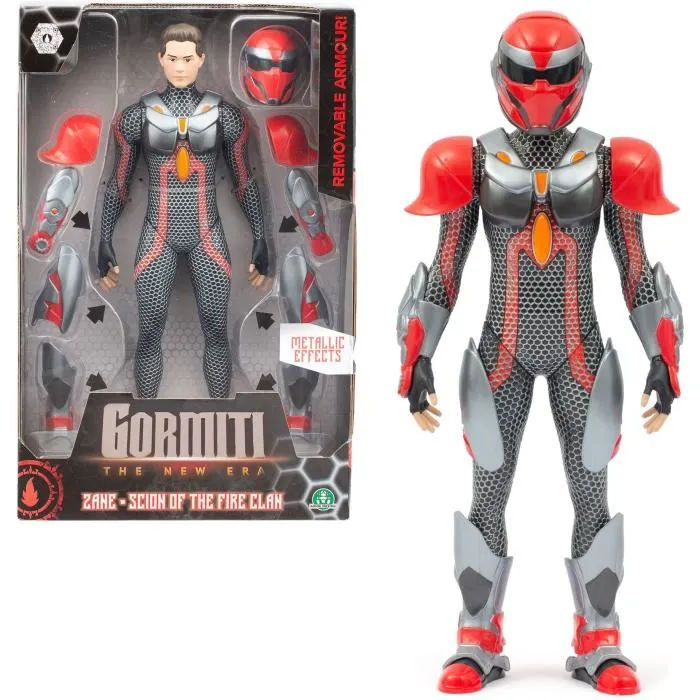 Gormiti GRV034 Figurine articulée Scion avec armure amovible Modele Feu 27 cm - TV