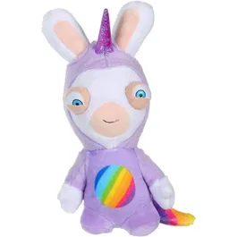 Gipsy Les Lapins Crétins Peluche Sonore Lapicorne en Licorne Mauve 18 cm avec Corne Pailletée