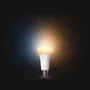 Philips Hue Ampoule LED connectée E27 11,8W A67 - Blanc chaud 2700K 1600 lumens - Gradation fluide 5%-100% compatible application Hue