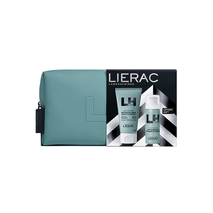 Lierac Coffret de Rasage Homme avec Mousse Hydratante et Baume Apaisant
