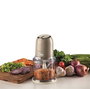 Ariete 438/03 Robot Hachoir Vintage 400 W - Puissant pour légumes, viande, glace - Boîtier Beige Pastel rétro avec 4 lames inox et pieds antidérapants