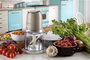 Ariete 438/03 Robot Hachoir Vintage 400 W - Puissant pour légumes, viande, glace - Boîtier Beige Pastel rétro avec 4 lames inox et pieds antidérapants