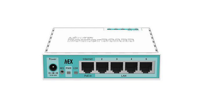 MikroTik RB750Gr3 hEX Routeur Gigabit 5 Ports, CPU Dual-Core 880 MHz MT7621A, 256 Mo RAM, Port USB, Slot MicroSD