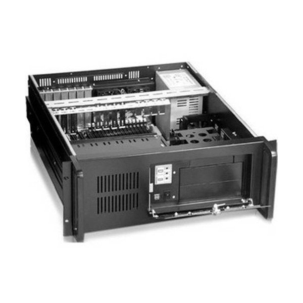 Tooq Caisse Serveur Rack 19 Pouces 4U 406 Noire - Boîtier Serveur avec Ventilateur 120mm