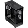 Aerocool Boîtier PC gamer P500D A-RGB, Moyen Tour ATX avec vitres trempées, USB 3.0 Type-C, 3 ventilateurs A-RGB inclus - Noir