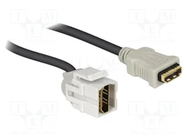DELOCK Module HDMI Keystone, socle de deux côtés, à sertir, 0,3m