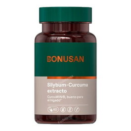 Bonusan Silybum-Curcuma Extracto 60Vcap Complément Alimentaire Curcuma et Chardon-Marie, Foie
