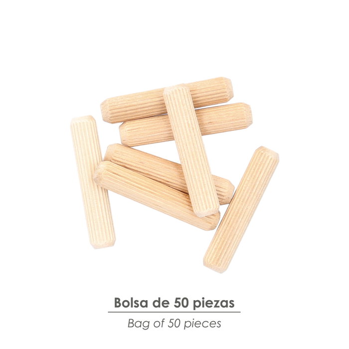 WOLFPACK LINEA PROFESIONAL Tourillons en bois 8x40 mm (Sac de 50 unités) Это вариант
