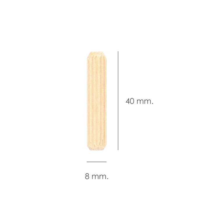 WOLFPACK LINEA PROFESIONAL Tourillons en bois 8x40 mm (Sac de 50 unités) Это вариант
