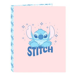 Reliure à anneaux Lilo & Stitch Ohana Bleu Rose clair A4 26.5 x 33 x 4 cm