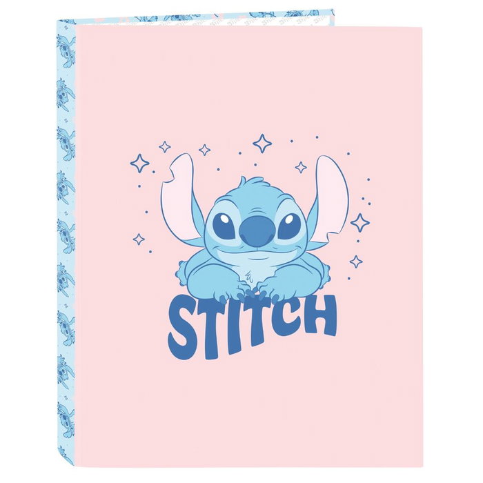 Safta Reliure à anneaux Lilo & Stitch Ohana Bleu Rose clair A4