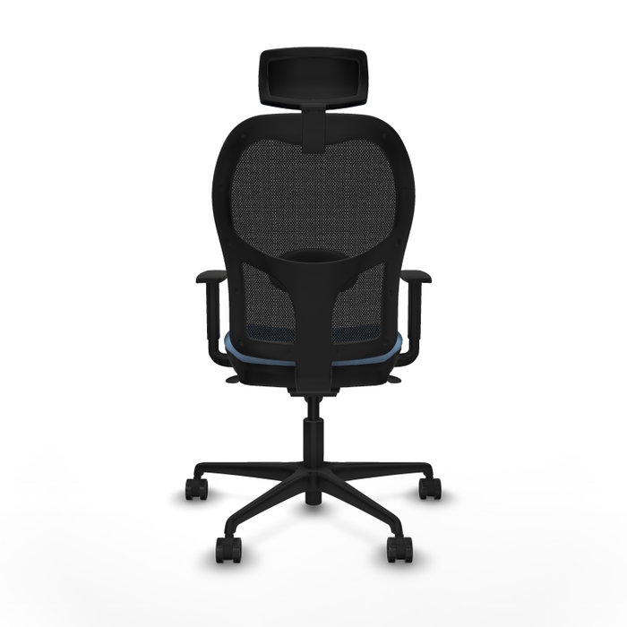 Piqueras y Crespo Chaise de Bureau Jorquera Bleu ciel et Noir
