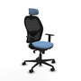 Piqueras y Crespo Chaise de Bureau Jorquera Bleu ciel et Noir