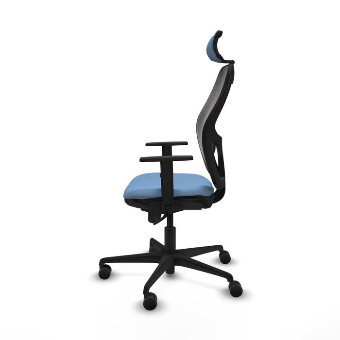 Piqueras y Crespo Chaise de Bureau Jorquera Bleu ciel et Noir
