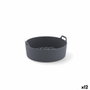 Quid Panier pour Friteuse à Air Silicone Gris 18 x 7,8 cm (12 Unités)