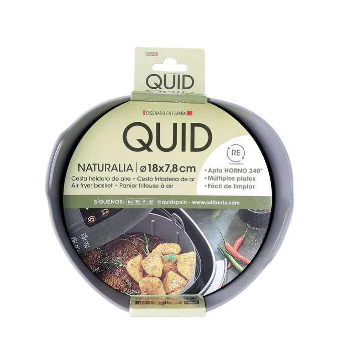 Quid Panier pour Friteuse à Air Silicone Gris 18 x 7,8 cm (12 Unités) Quid Panier pour Friteuse à Air Silicone Gris 18 x 7,8 cm (12 Unités)