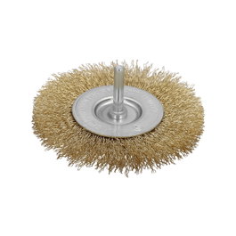 WOLFPACK LINEA PROFESIONAL Brosse disque en acier laitonné 100 mm tige 1/4 pouces