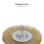 WOLFPACK LINEA PROFESIONAL Brosse disque en acier laitonné 100 mm tige 1/4 pouces
