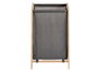 Kipit Cesto Ropero Gris 33x60x39.5 cm Bois et Tissu Coton Lin (Set de 12)