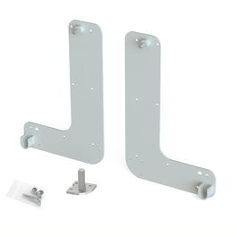 HERRAJES ALK Placas Cama Abatible Horizontal 90-105mm Juego Completo de Placas para Somier de Acero Gris