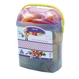 Tachan - Set de Nourriture à Découper 55 Pièces avec Cube de Transport 8409 - Jeu d'imitation et d'apprentissage pour Enfants dès 18 Mois