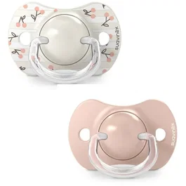 Suavinex Lot de 2 Sucettes Birdies SX Pro - Taille 0-6 mois - Rose - Tétine conforme au développement buccal