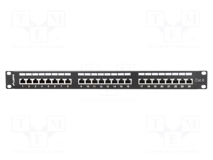 Lanberg Panneau de brassage Cat.6 SFTP 24 ports 1U 19 pouces Noir Lanberg Panneau de brassage Cat.6 SFTP 24 ports 1U 19 pouces Noir