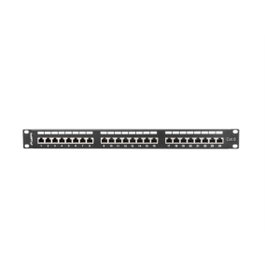 Lanberg PPS6-1024-B Patch Panel 24 Ports RJ-45 Cat6 Noir 1U Métal