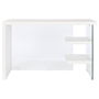 Bureau DKD Home Decor Blanc Transparent Verre Bois MDF 120 x 50 x 76 cm