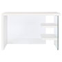 Bureau DKD Home Decor Blanc Transparent Verre Bois MDF 120 x 50 x 76 cm