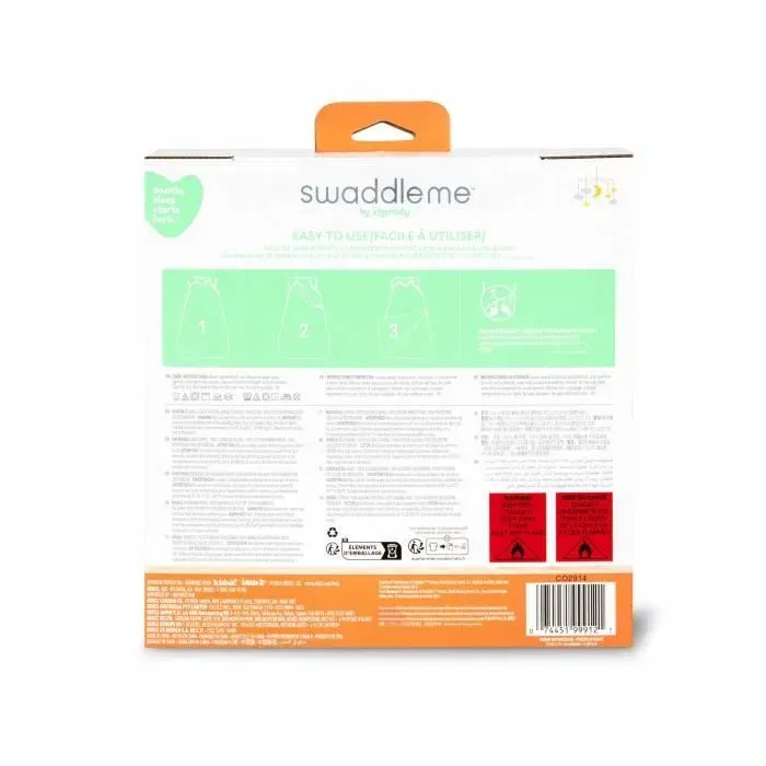 Ingenuity Gigoteuse SwaddleMe Night Sack Sleeper, couverture d'emmaillotage évolutive gris souris TOG 2.5, 3 à 18 mois, Oeko-Tex, coton et polyester, pour bébés qui grandissent