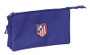Safta Portatodo Triple Atco. De Madrid Teen Dark Blue - Porte-tout 3 compartiments, couleur bleu foncé, dimensions 22x12x3 cm