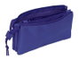 Safta Portatodo Triple Atco. De Madrid Teen Dark Blue - Porte-tout 3 compartiments, couleur bleu foncé, dimensions 22x12x3 cm